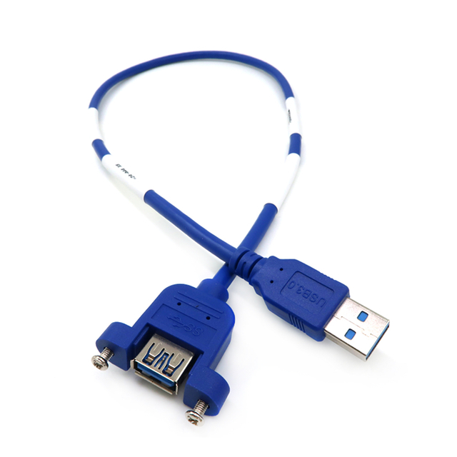 USB 3.0 A TYP Stecker-Buchse-Verl&auml;ngerungskabel mit Schrauben zur Schalttafelmontage, unterst&uuml;tzt kundenspezifische Bestellung