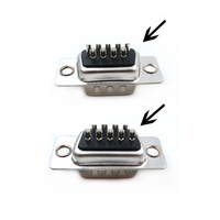 सोल्डर वायर टाइप नट स्क्रू एडाप्टर के साथ डी-सब 9 पिन कनेक्टर डीबी9 पुरुष महिला प्लग