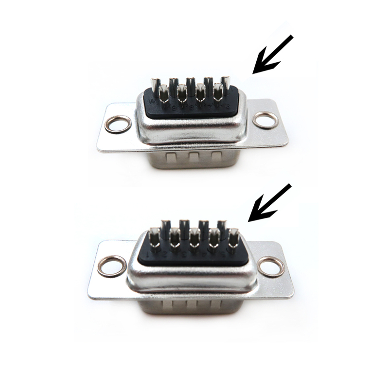 D-Sub IX acus Connector DB9 Male Male Plug cum Solder Wire Type Nut stupra Adapter