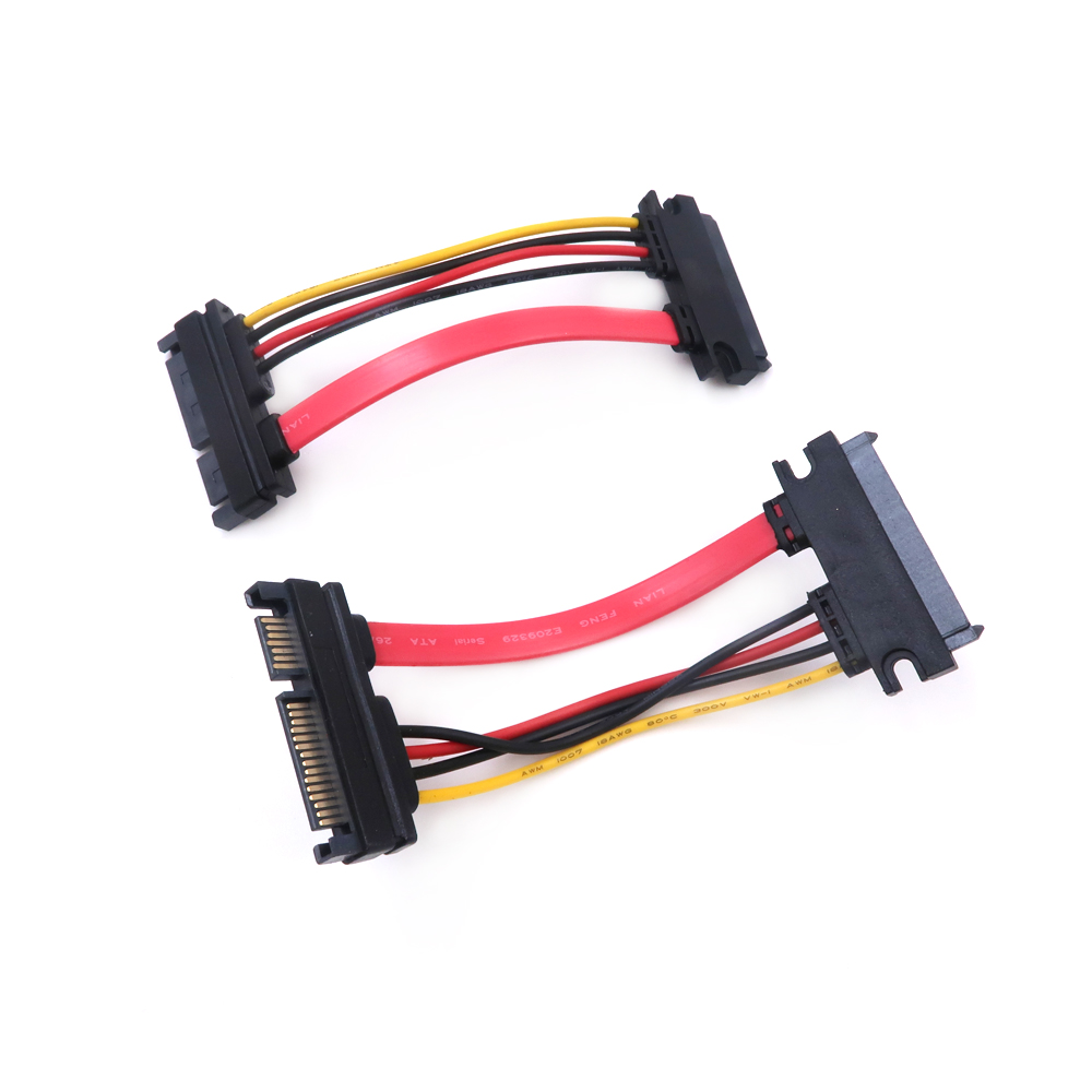  SATA Serial ATA 7+15 Pin Male ad Male Data Power Cable GPS Positioning Automotive Wiring Iunge