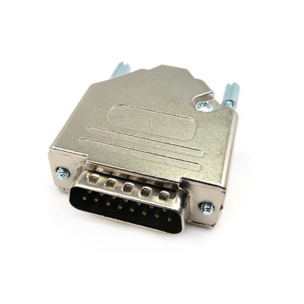 DB 25 Shielded Crimp Lod Pins D-sub Shell Connector Serie Huva Hane Hona Zinklegering Huva