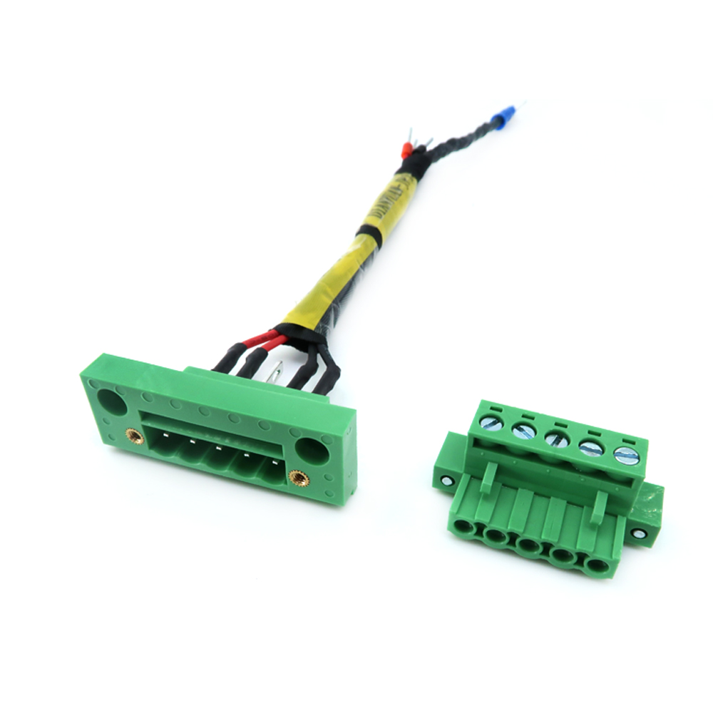 Connettori della morsettiera verde con terminale da 110 V Cavo di ingresso alimentazione Connettore terminale a vite Cablaggio del cavo