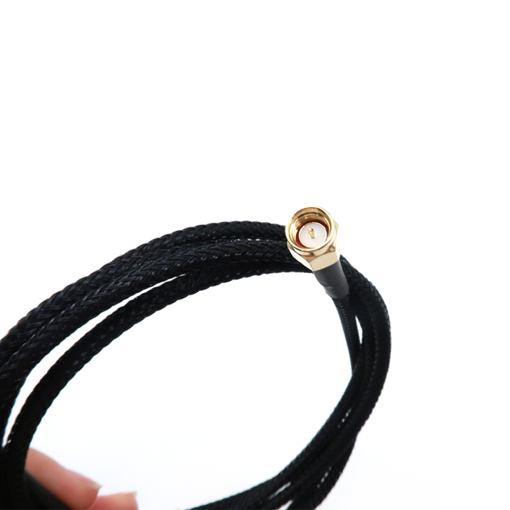 L&aring;g f&ouml;rlust guldpl&auml;terad Pigtail WiFi Antennf&ouml;rl&auml;ngningskabel RG174 RF SM A Koaxialkabel hona 1m