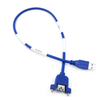 USB 3.0 A 型公-母延長線帶面板安裝螺絲支援客製化訂單