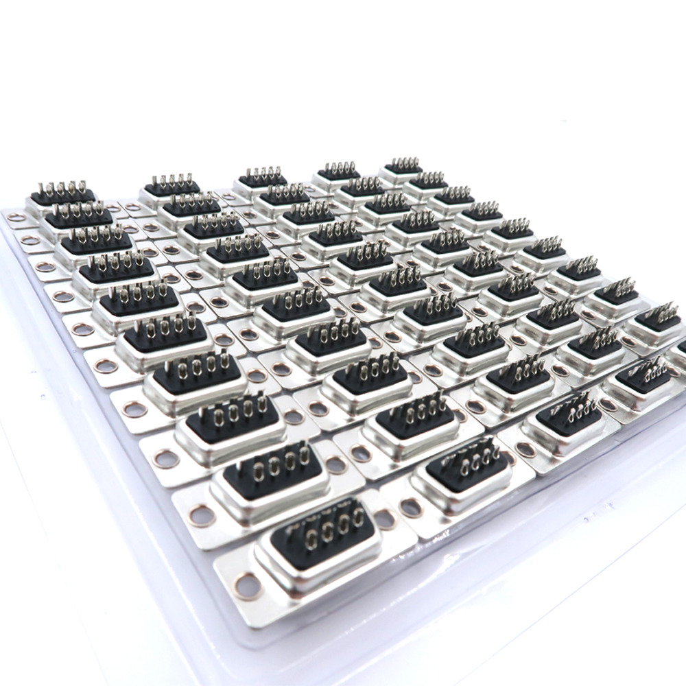 D-Sub IX acus Connector DB9 Male Male Plug cum Solder Wire Type Nut stupra Adapter